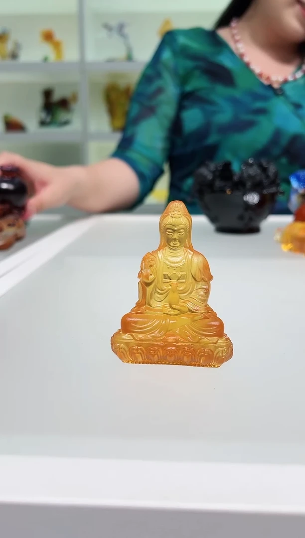 琉璃手工艺品古法琉璃观音