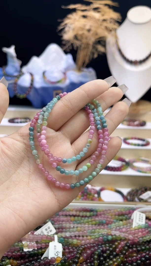 【闪购商品】碧玺/未镶嵌4mm+碧玺多圈多样性发货