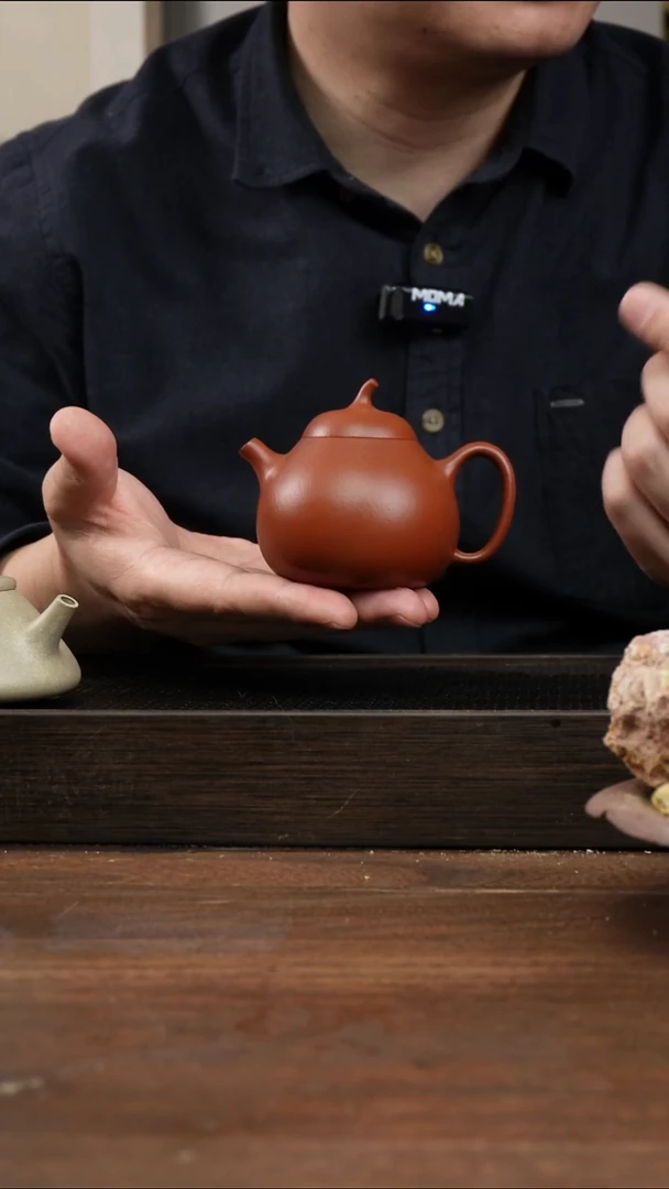 茶杯紫砂朱泥小茄瓜     180CC