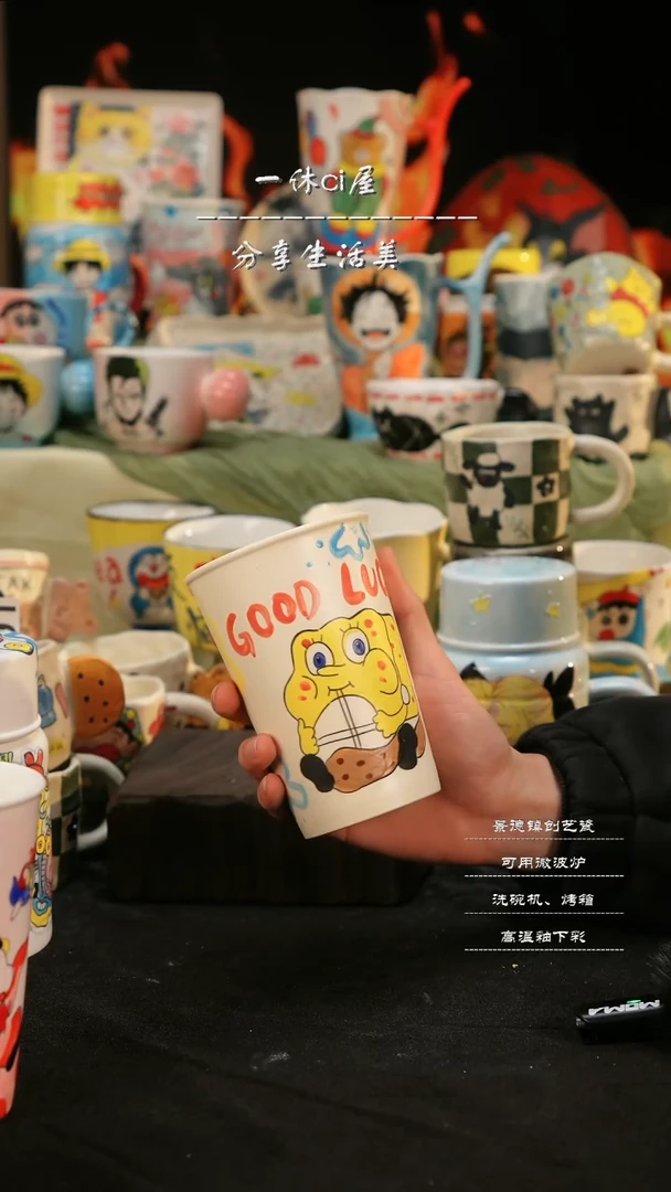 【闪购商品】摆件亲工手绘陶瓷-