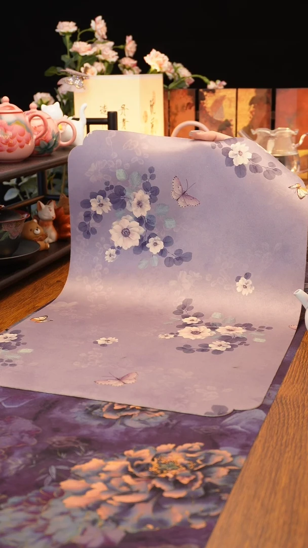 【闪购商品】紫色花花蝴蝶茶席······
