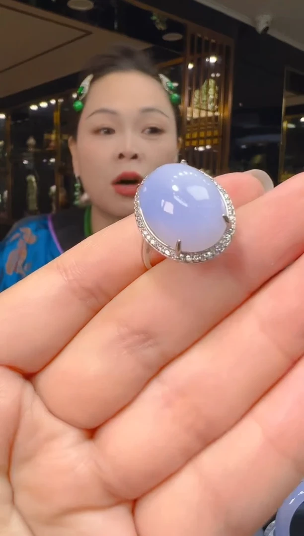 银S925镶嵌戒指翡翠104（多样性发其一）