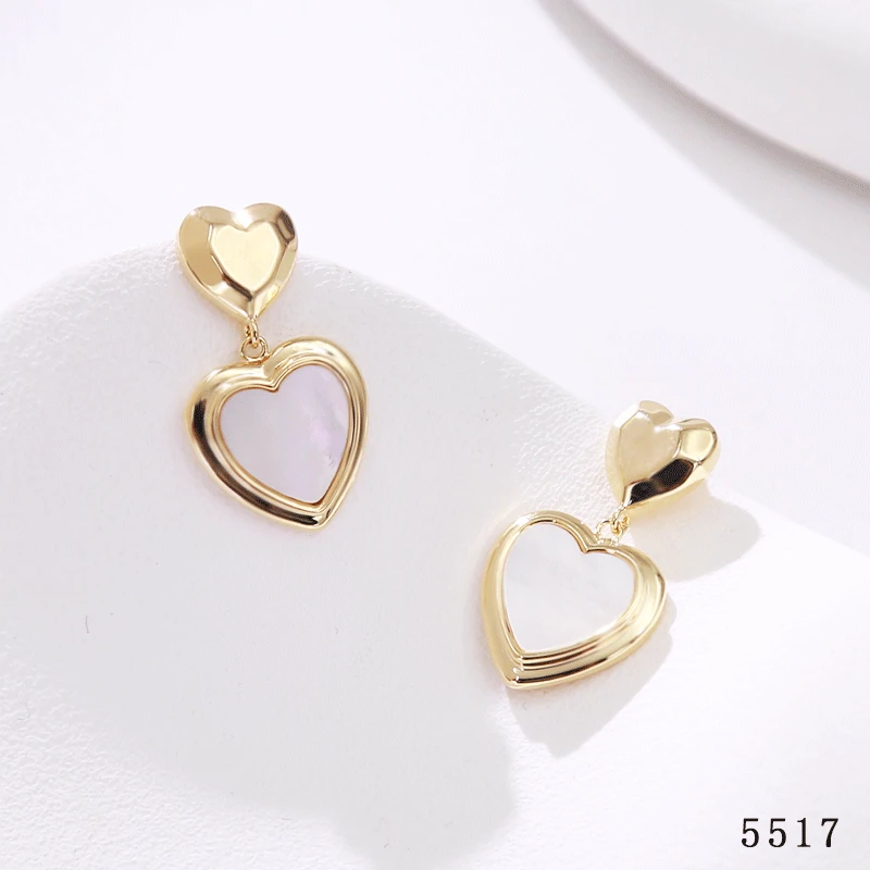 Bawarren 美❤ 5517-【双爱心】耳环气质轻奢时尚