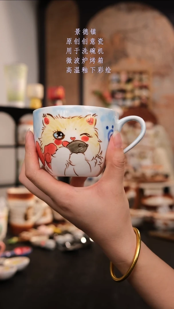 摆件景德镇手工手绘设计款