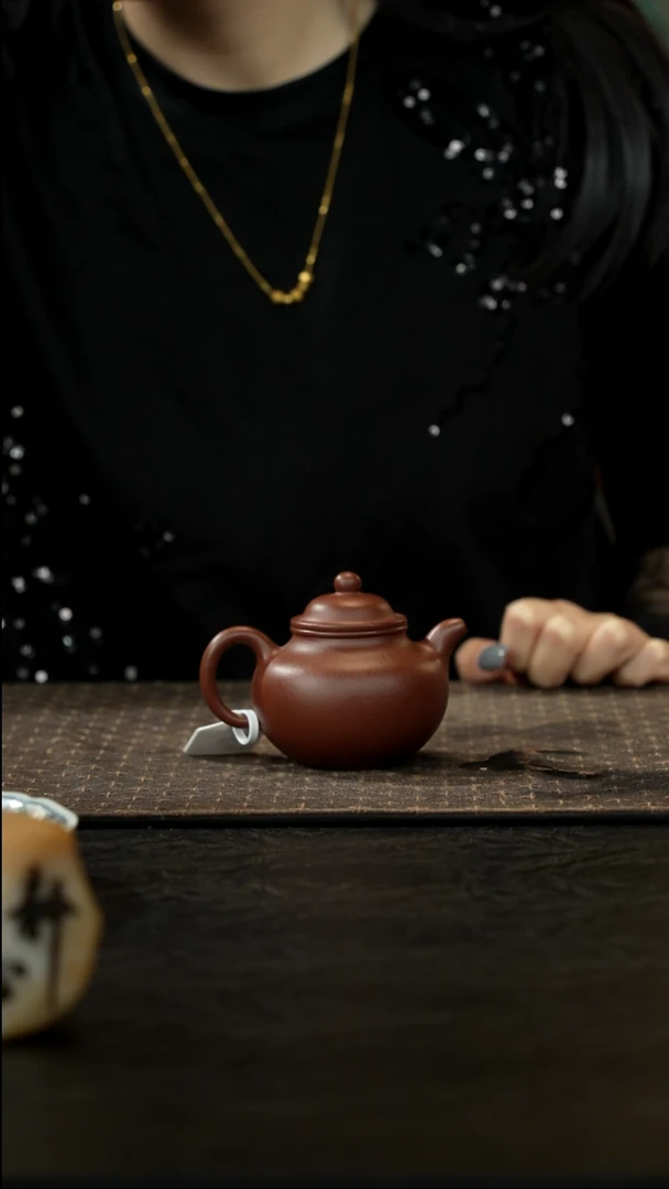 茶壶紫砂底槽清掇球150cc