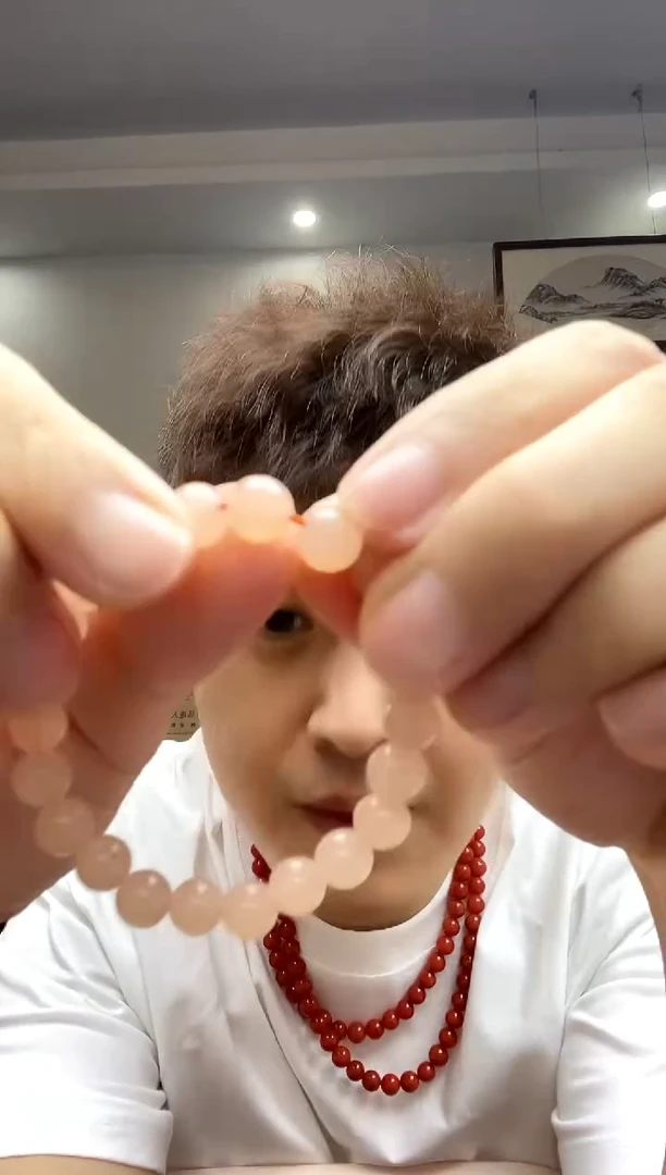 和田玉未镶嵌颈饰和田玉藕粉手串