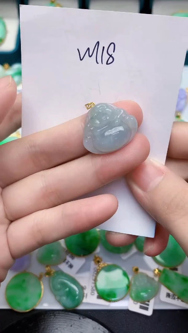 【闪购商品】翡翠颈饰18K金镶嵌0000000001