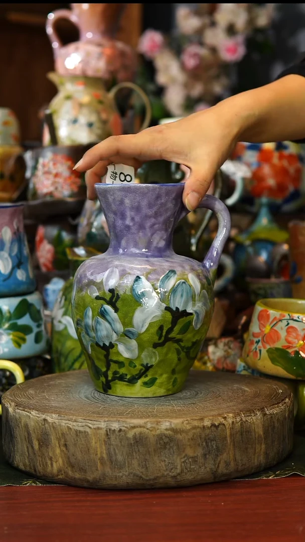 陶瓷84景德镇手工手绘釉下彩