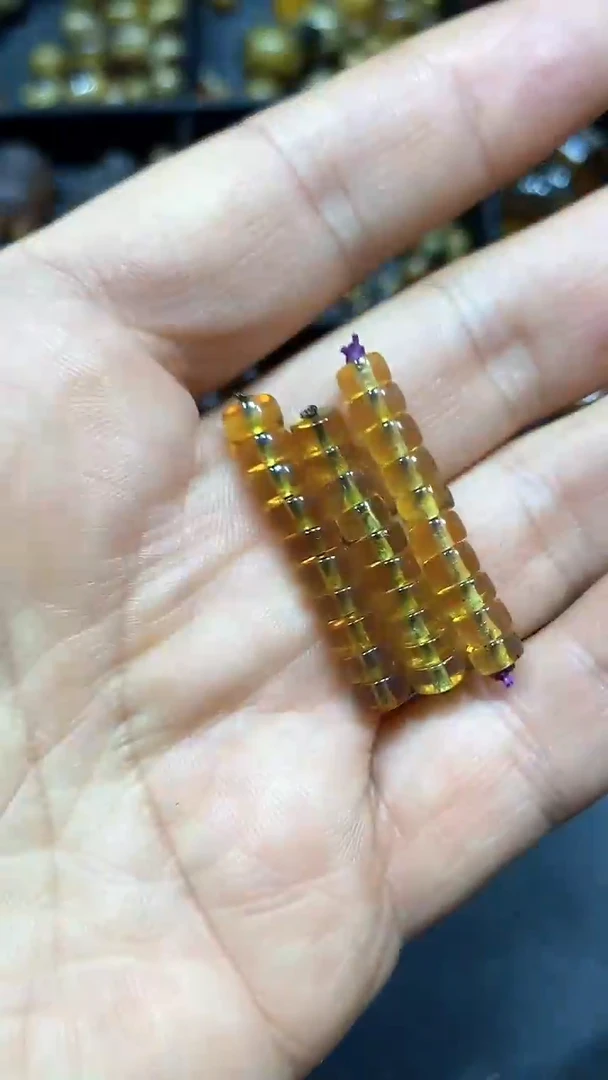 琥珀颈饰未镶嵌天然缅甸琥珀隔片30个