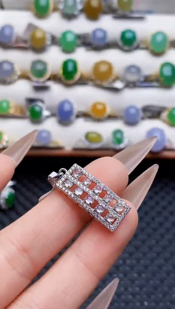 银S925镶嵌戒指翡翠3414