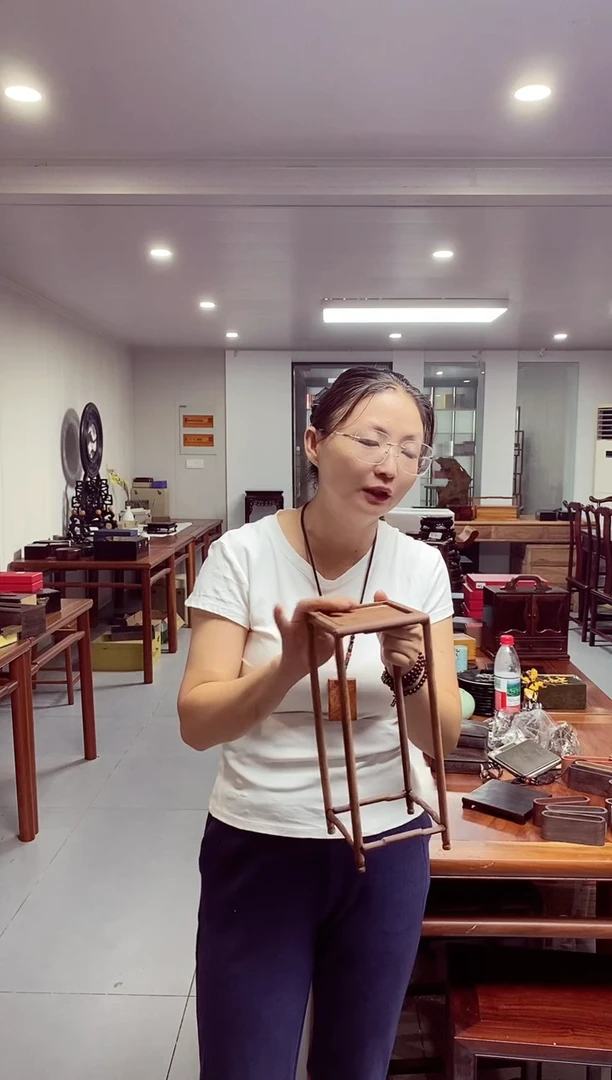 木微凹黄檀圆角花架（白胚）