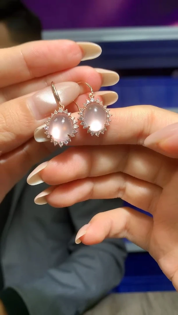 银S925镶嵌耳饰水晶【宝石世家严选】