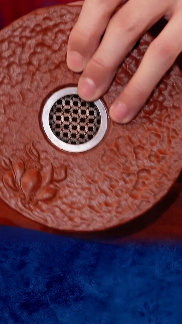 紫砂 宜兴紫砂  朱泥 莲花干泡