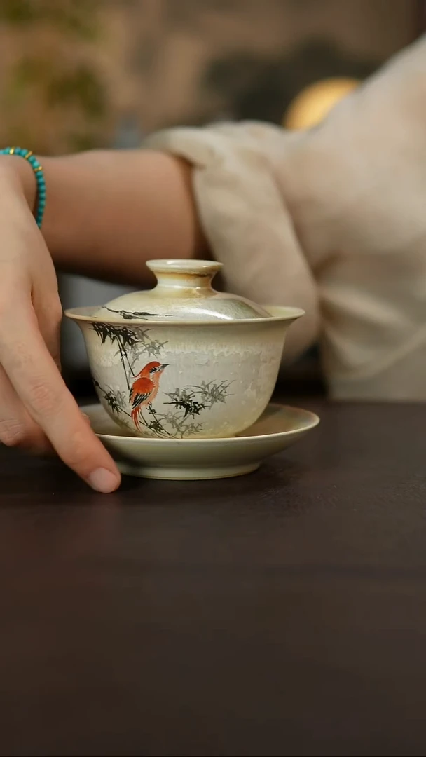 杯景德镇陶瓷杯碗柴烧多人