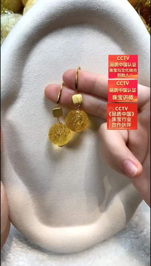 银S925镶嵌耳饰水晶耳环