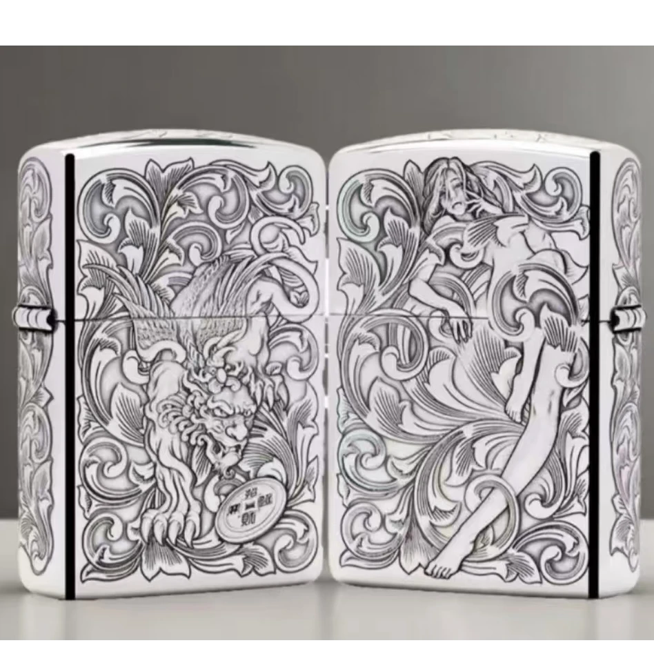 【CC】Zippo打火机W镀银盔甲财色双收DY9911DK