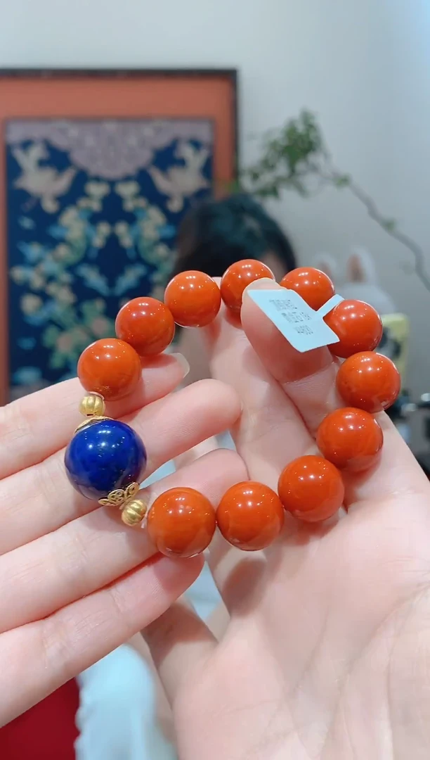 18K金镶嵌手链南红玛瑙南红