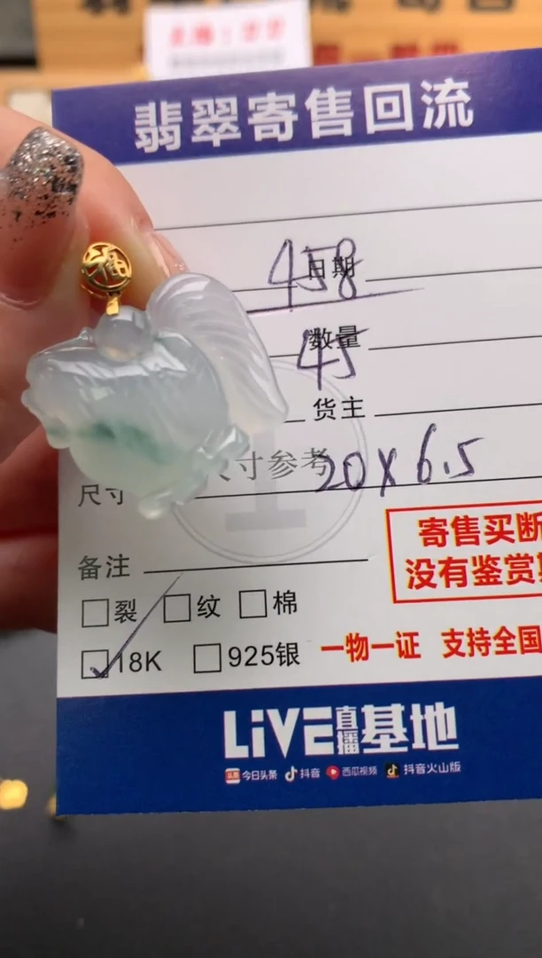 颈饰18K金镶嵌翡翠10146280