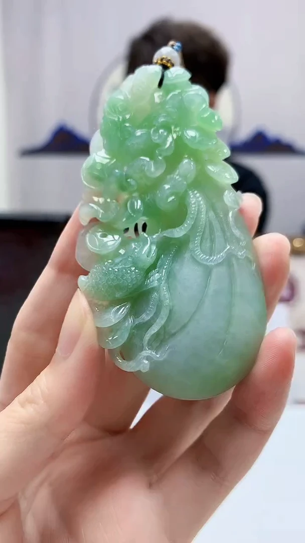 定制翡翠未镶嵌5159zm-毛货挂件钱袋94