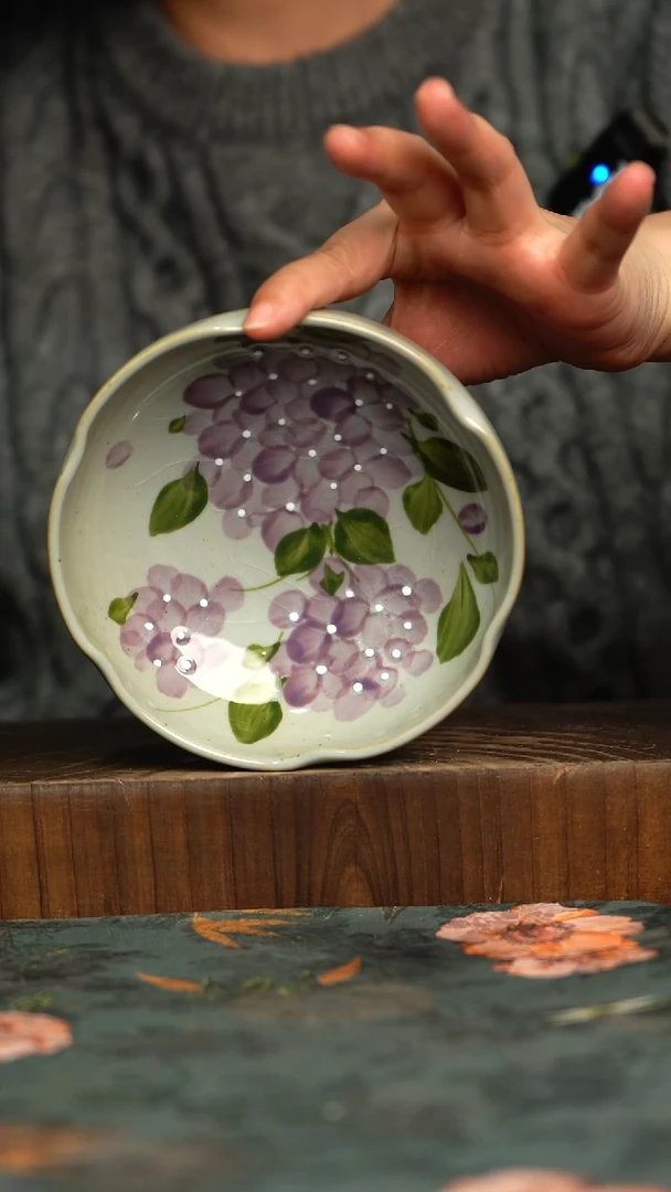 杯釉下彩手工手绘同款陶器