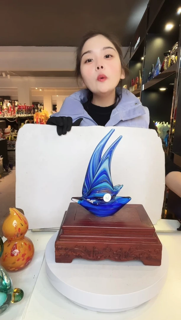 【闪购商品】茶盏琉璃摆件家居摆件