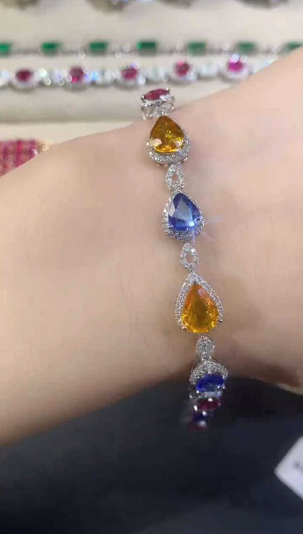 手链彩色蓝宝石18K金镶嵌K*D233|69800