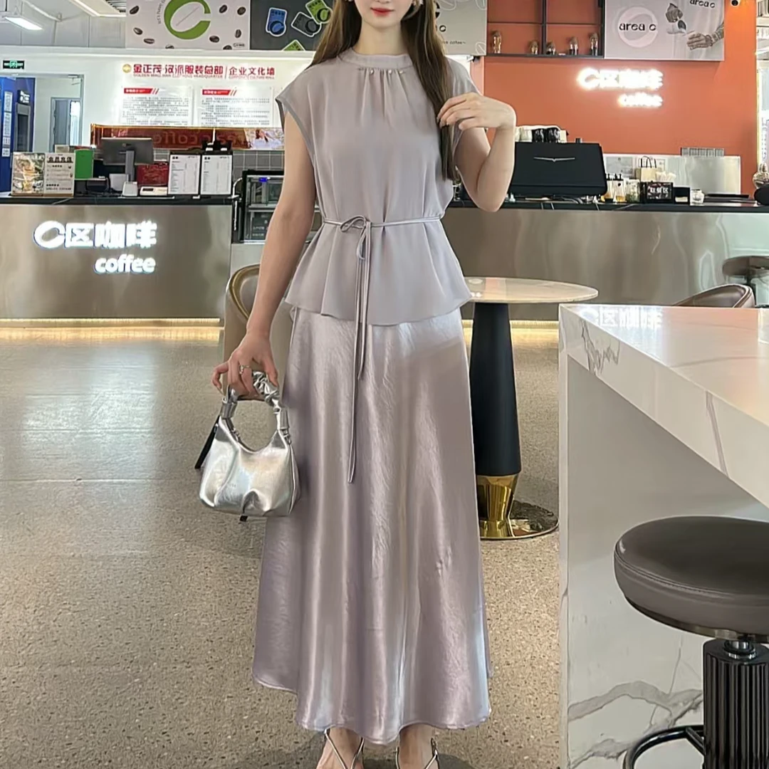 ZYSD 5210 套装气质法式复古上衣高腰阔腿裤套装高级感两件套女