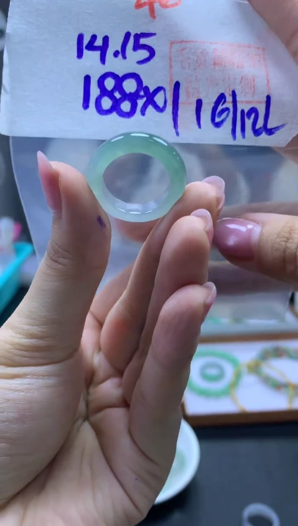 未镶嵌定制翡翠戒圈#188元-毛货需精细抛光