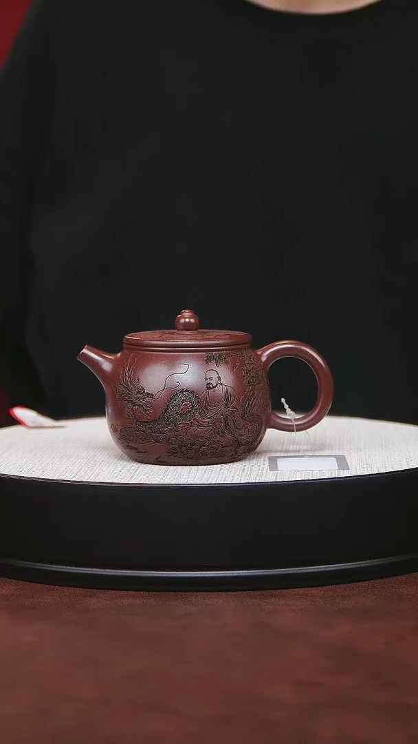 紫砂茶宠宜兴紫砂 平盖汉瓦