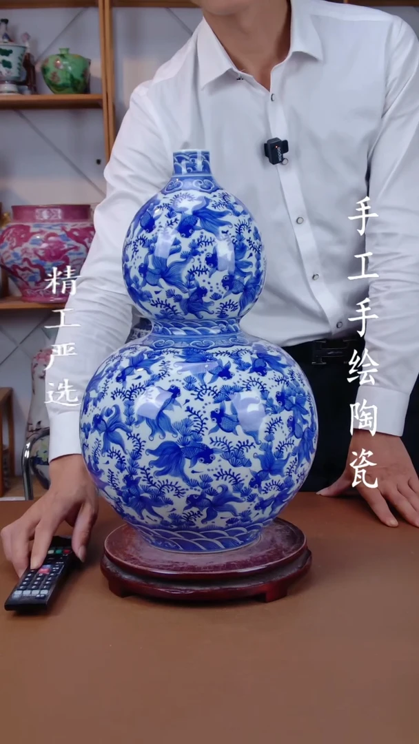 瓶景德镇手工手绘陶瓷摆件35