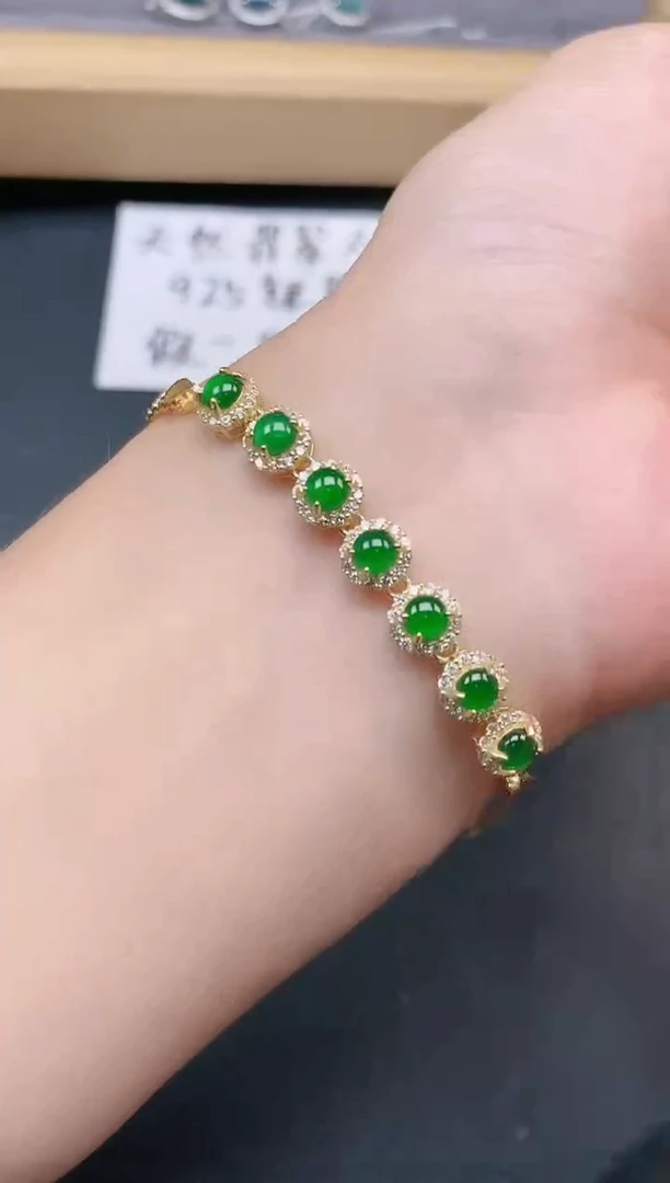 银S925镶嵌戒指翡翠111111