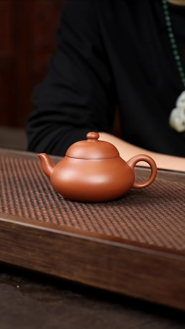 茶壶紫砂朱泥矮梨