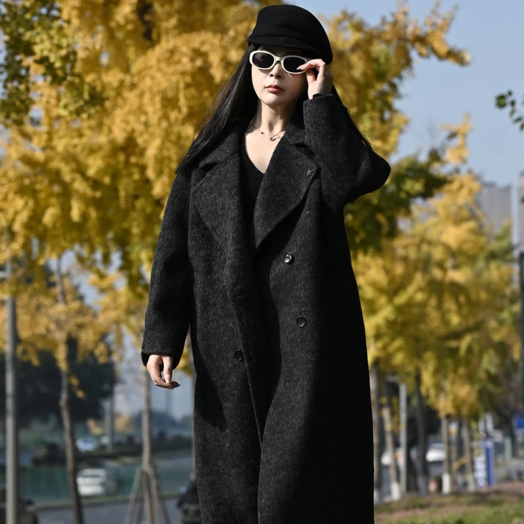 【浮光锦】冬季法式长款羊绒大衣百搭小个子高级感外套