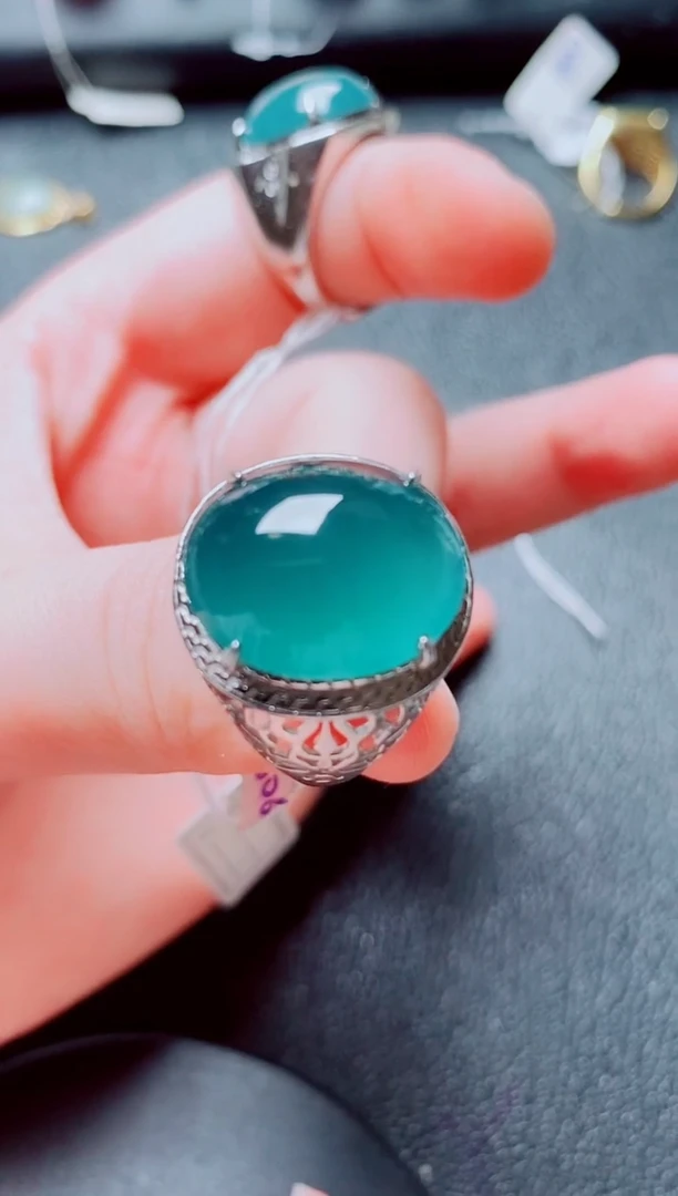 银S925镶嵌戒指翡翠1111