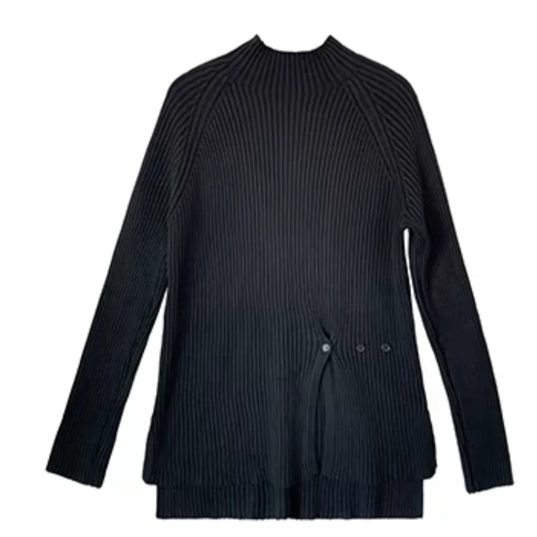 七奈推荐【黎搽】设计感不规则下摆针织上衣QN026