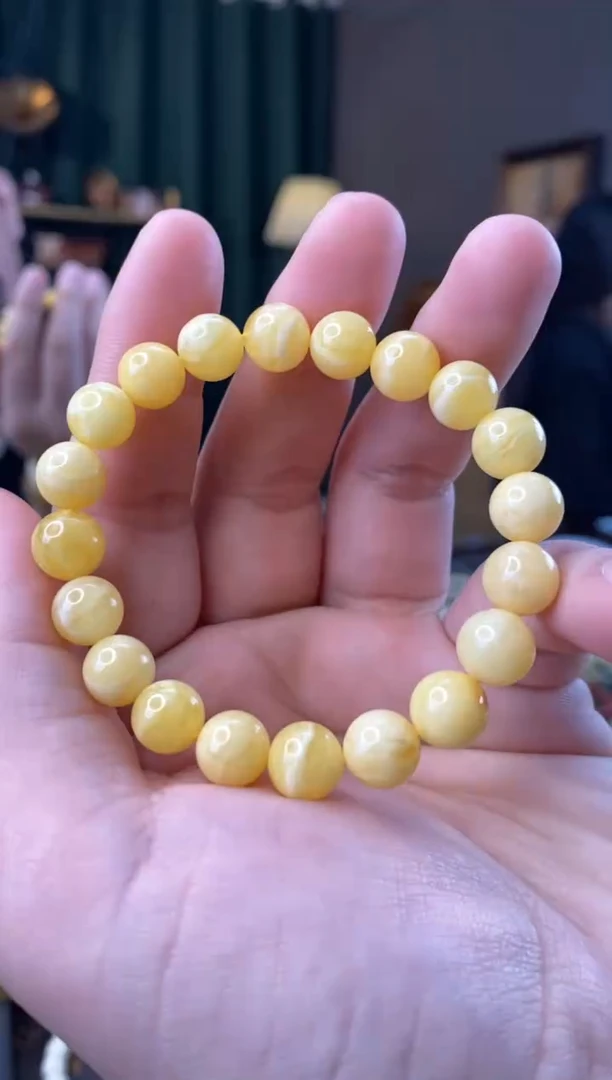 【闪购商品】蜜蜡手串未镶嵌9mm圆珠