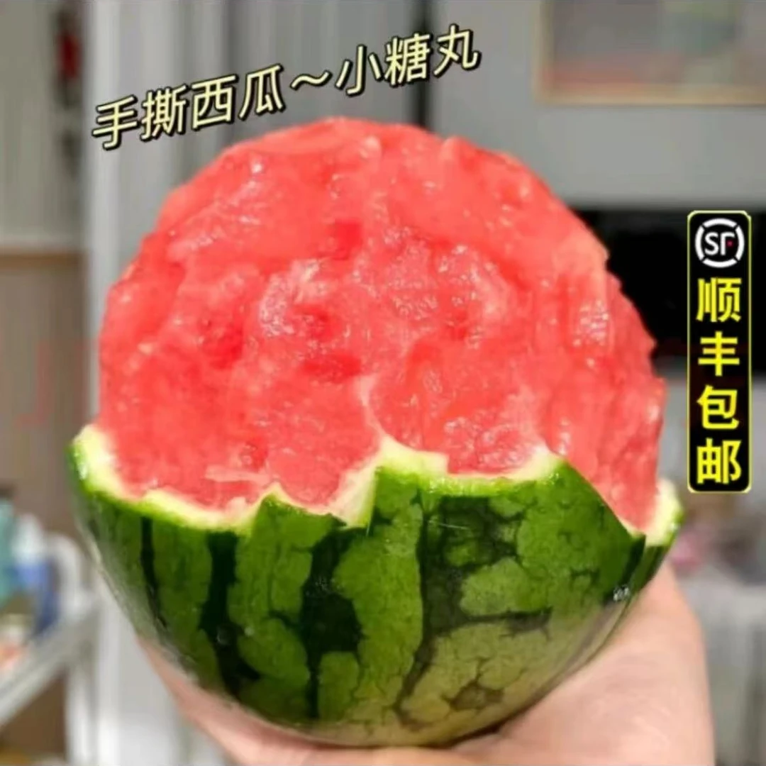 【顺丰明日达】正宗北京大兴吊瓜L600糖丸小西瓜2K手剥薄皮小西瓜当季水果2.5-3斤±0.2/个北京市北京市