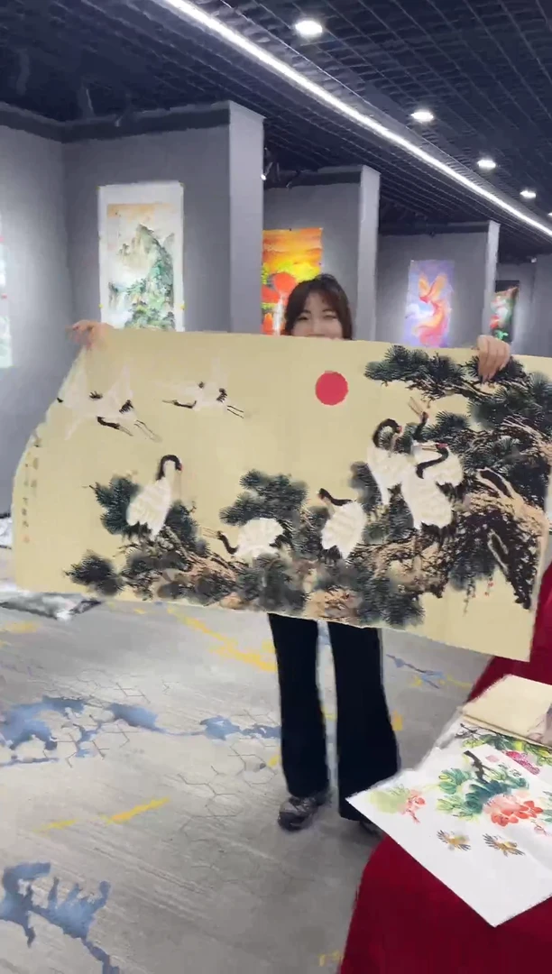 真人名画手工手绘