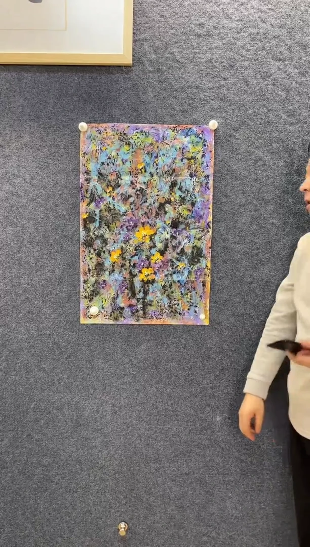 国画8127冯继N碎花系列3四尺三开软片