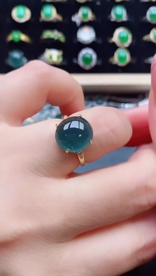 【闪购商品】翡翠戒指银S925镶嵌321321