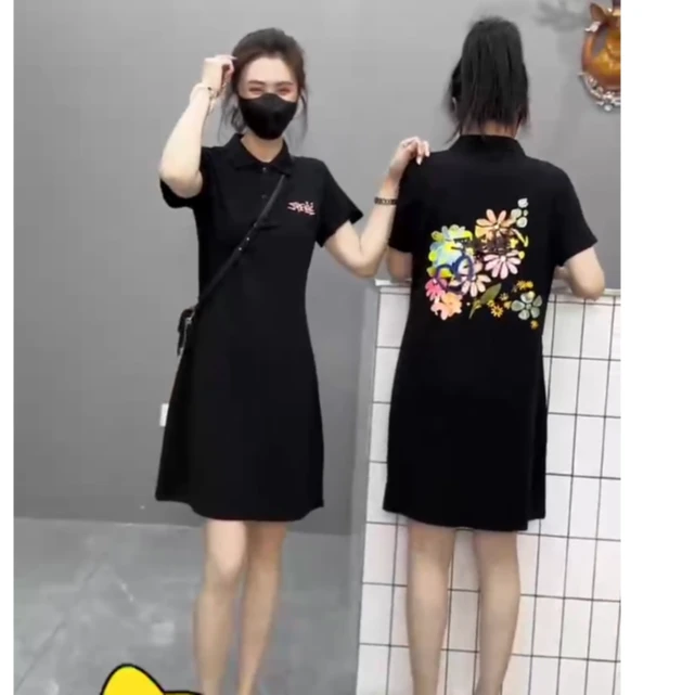 2025气质时尚春夏新款潮流百搭修身显瘦连衣裙印花连衣裙DY30401