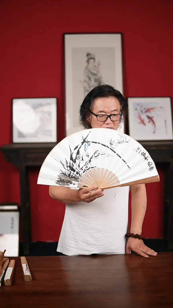 国画手写手绘-10寸扇子