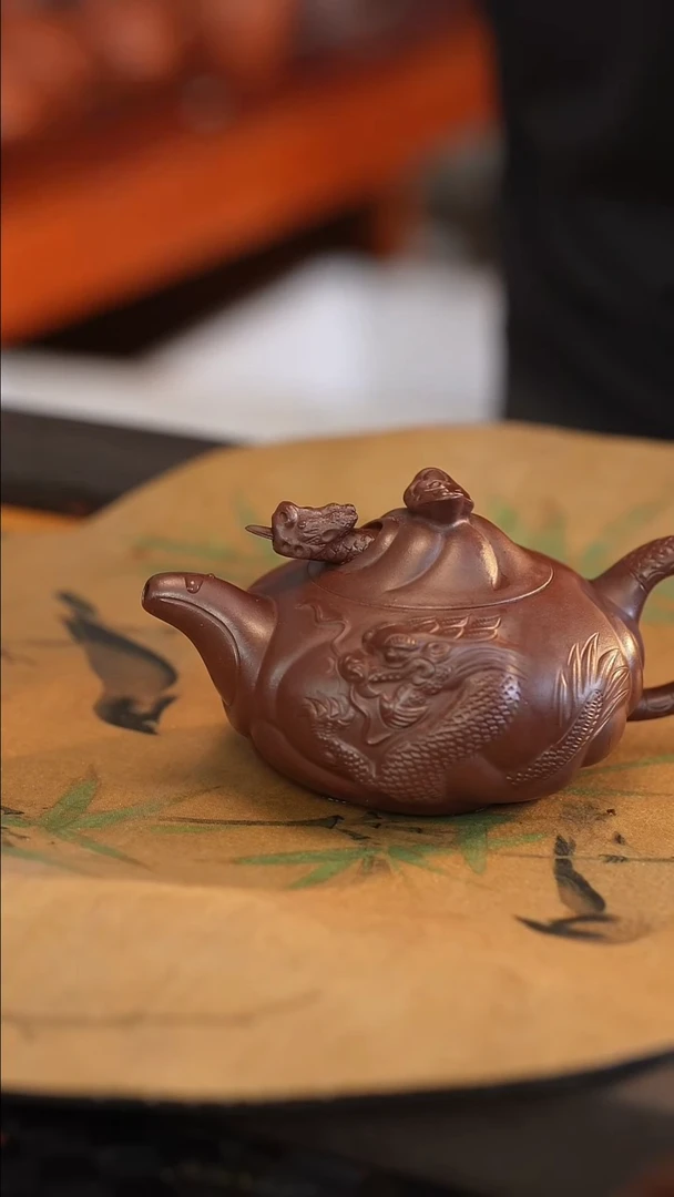 茶壶紫砂荆**身原矿手工制作