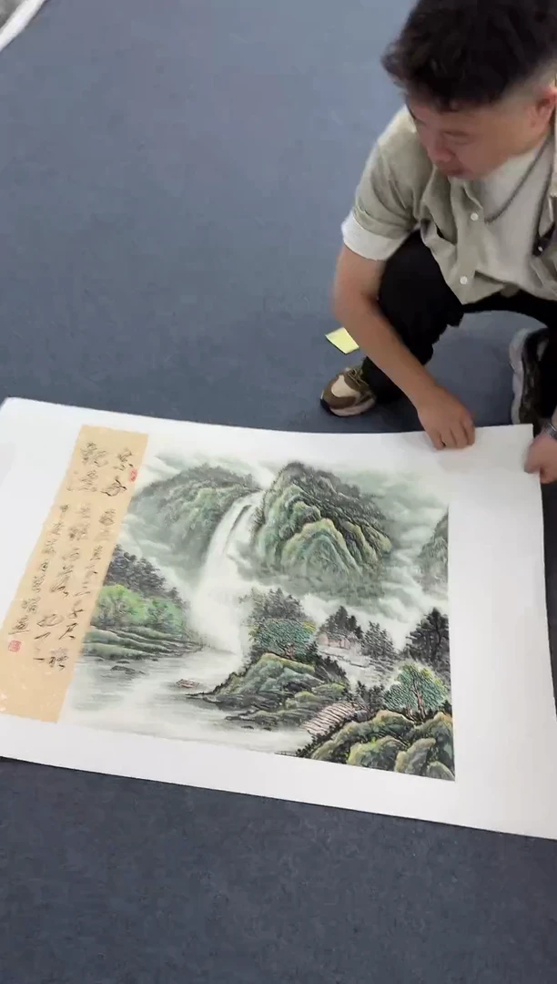 国画关瀑青绿同类型随机