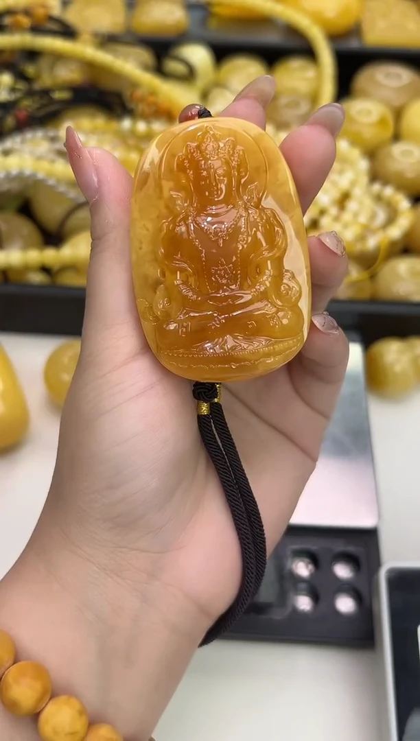 裸石琥珀未镶嵌琥珀蜜蜡吊坠
