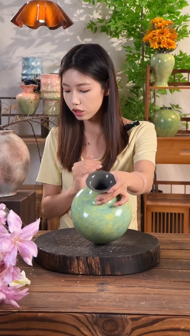 【绿野仙踪-小圆墩】简约大气陶瓷花