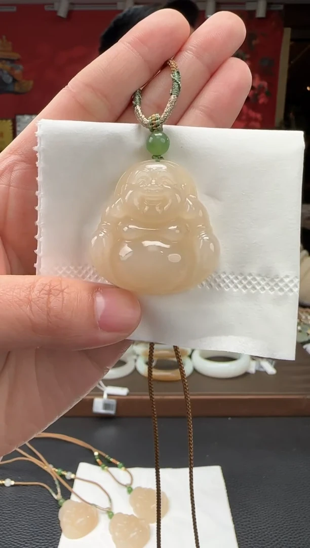 【闪购商品】和田玉颈饰未镶嵌藕粉佛公