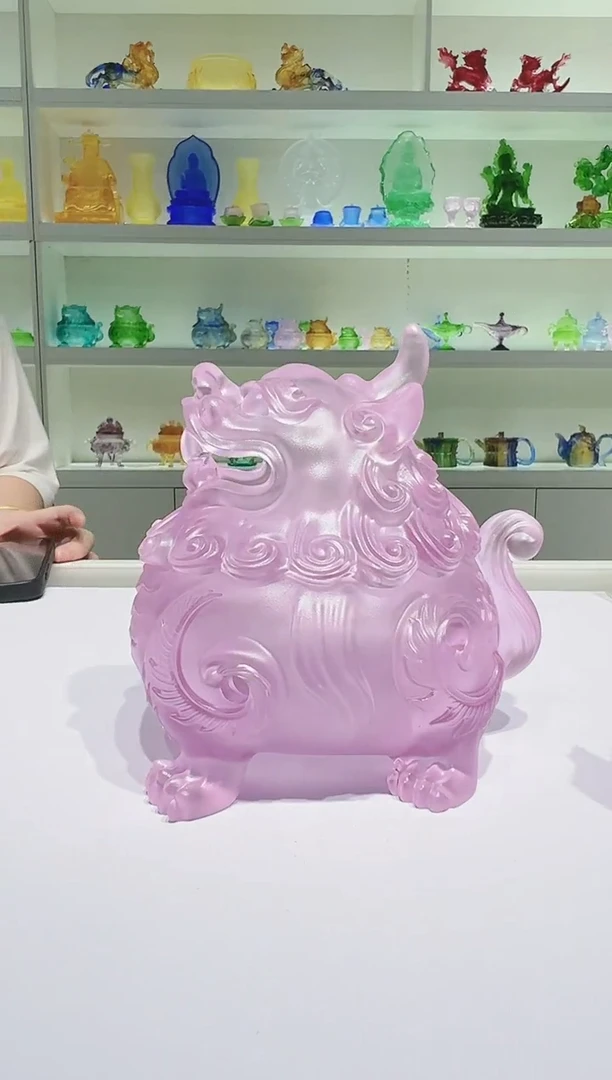 手工艺品琉璃古法琉璃大号狻猊香炉