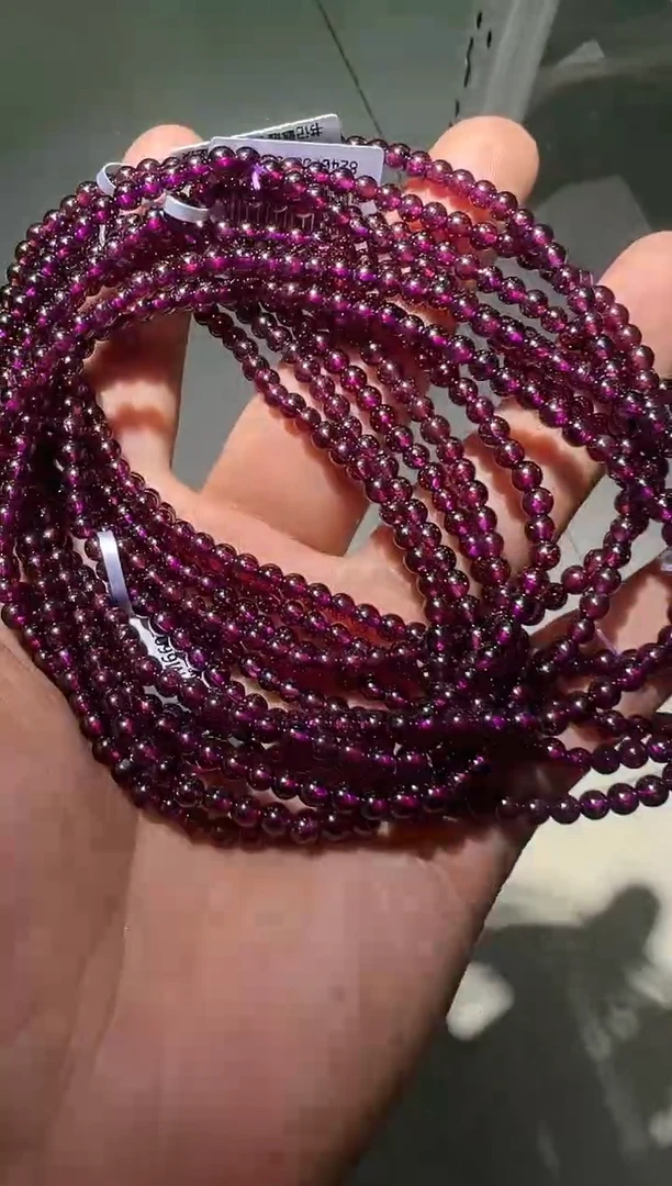 【闪购商品】石榴石手链未镶嵌YW1934约4mm多样性发一件