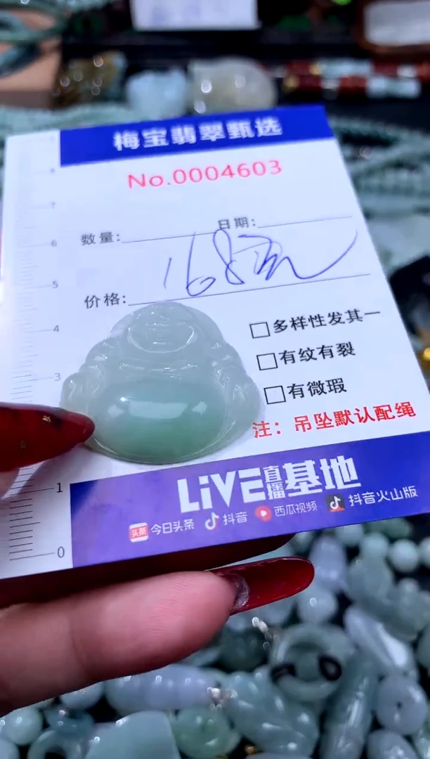颈饰未镶嵌翡翠翡翠A货